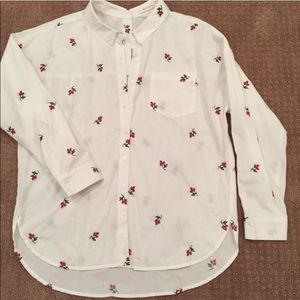 Ellison Embroidered Oversized Button Down
